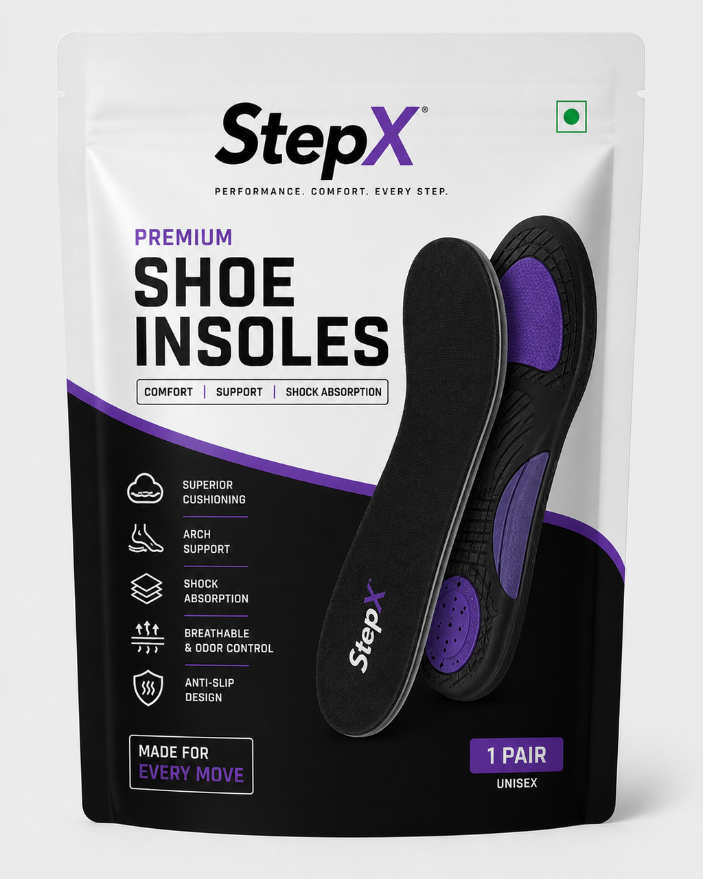 StepX Premium Super Soft Shoe Insoles