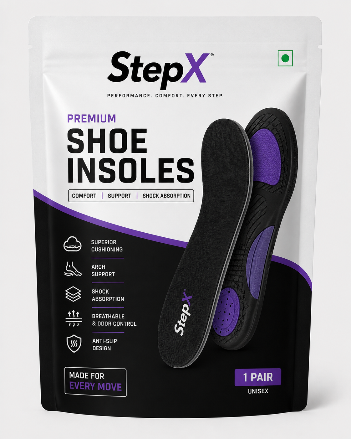 StepX Premium Super Soft Shoe Insoles