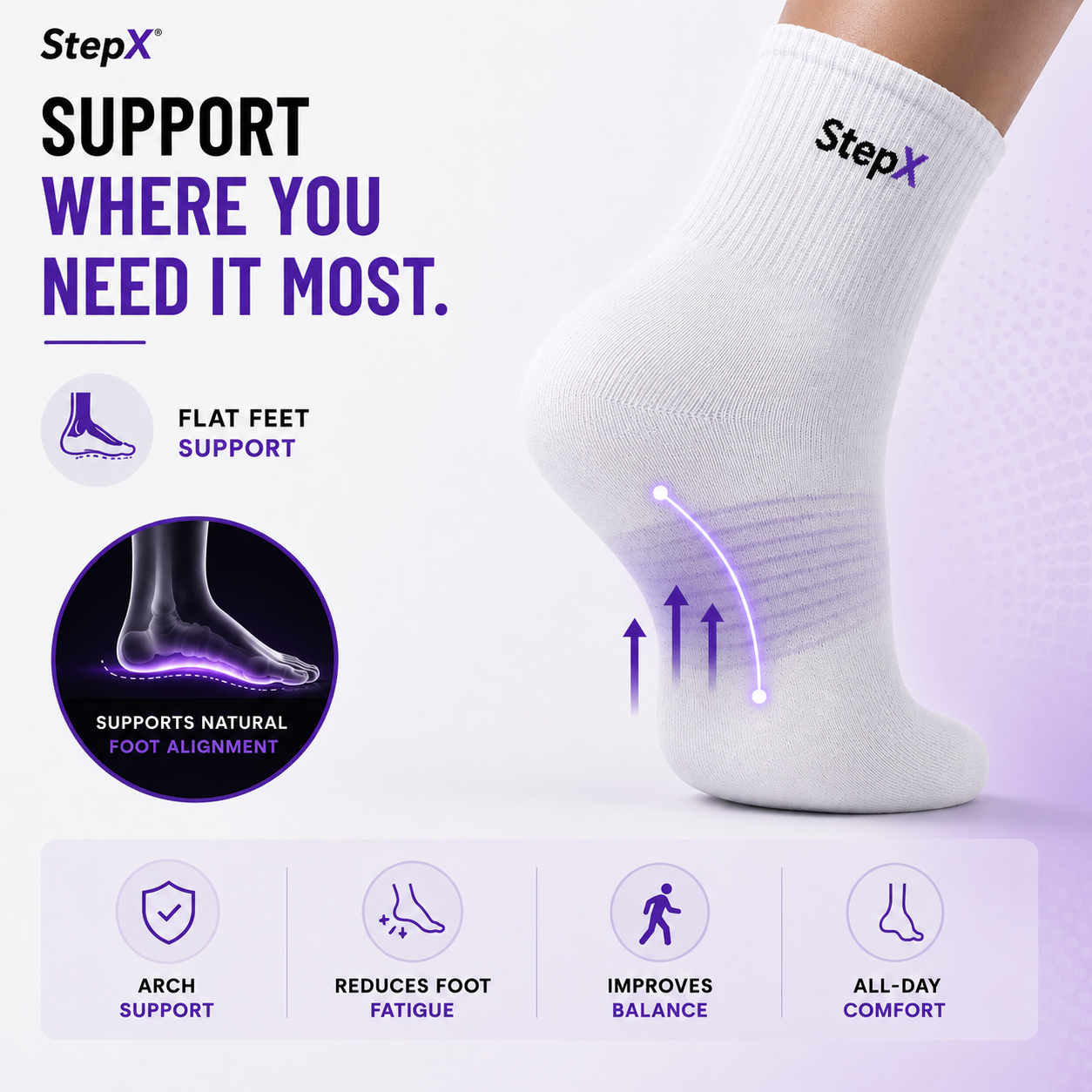 StepX Super Support Premium Socks